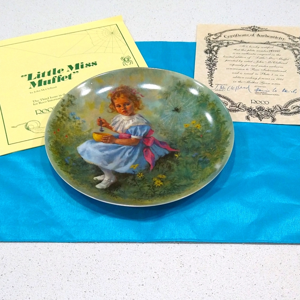 New "Little Miss Muffet" collectable plate.